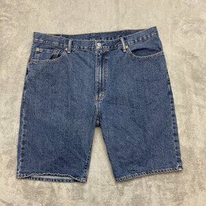 Levis 505 Mens 40 Blue Denim Jean Shorts Regular Fit Medium Wash Classic